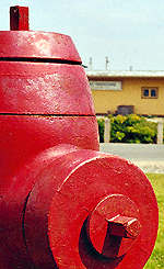 photo of hydrant with pentagonal prism nuts