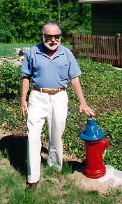 photo of Don Hesterberg and Queen City hydrant