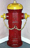 photo of restored Daigle octagonal 2-way hydrant